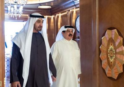 محمد بن زايد يبحث مع ملك البحرين التطورات في غزة