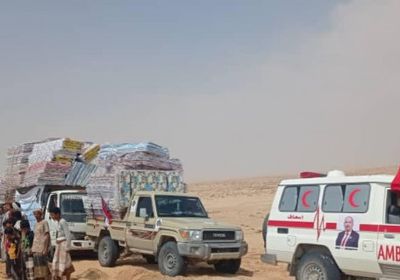 "انتقالي المهرة" يطلق قافلة إغاثة لمنكوبي "تيج" في حصوين