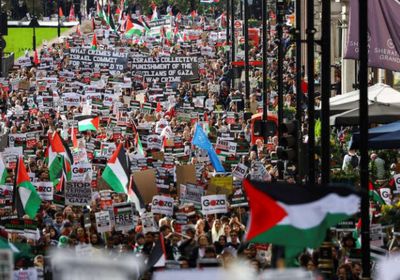 متظاهرون يحتشدون في وسط بيروت تضامنا مع الفلسطينيين