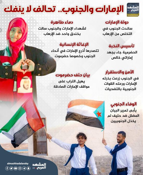 الإمارات والجنوب.. تحالف لا ينفك (إنفوجراف)