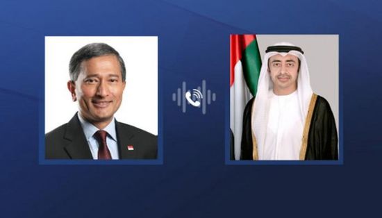 وزير خارجية الإماراتي يبحث مع نظيره في سنغافورة التطورات بالمنطقة