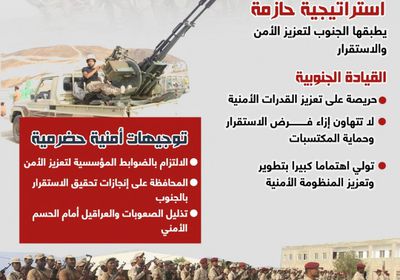 تعزيز قدرات أمن الجنوب.. استراتيجية  الخط الأحمر (إنفوجراف)