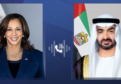 محمد بن زايد يبحث مع نائبة الرئيس الأمريكي الأوضاع في غزة