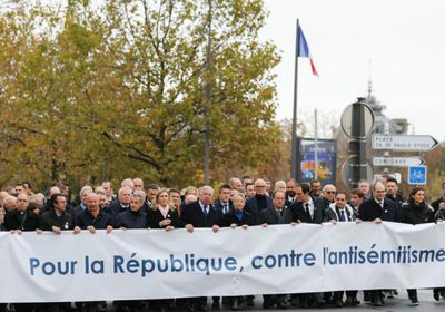 180 ألف شخص يشاركون في مسيرات بفرنسا ضد معاداة السامية