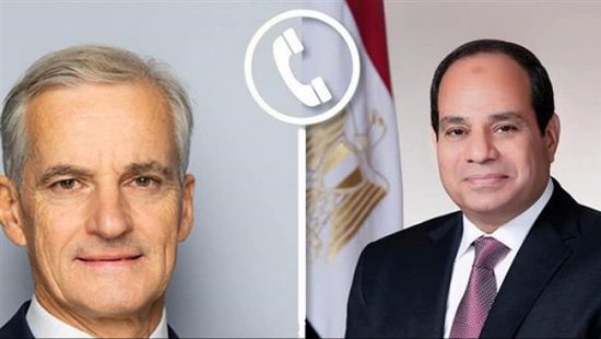 السيسي يؤكد لرئيس وزراء النرويج أهمية الضغط لوقف إطلاق النار في غزة
