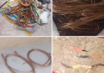 الإطاحة بعصابة من 6 عناصر لسرقة كابلات مشروع كهرباء حجر