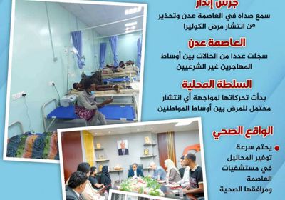 الكوليرا في عدن.. استعدادات لمجابهة أي تفش محتمل (إنفوجراف)