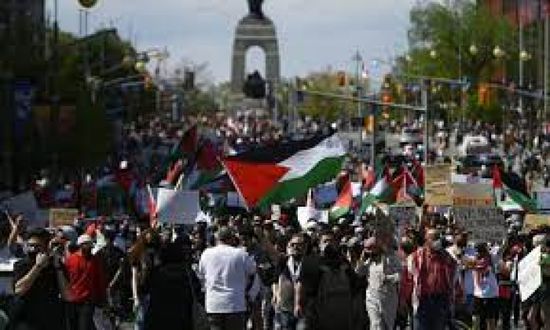 الشرطة الكندية تفرق تظاهرة مؤيدة لغزة