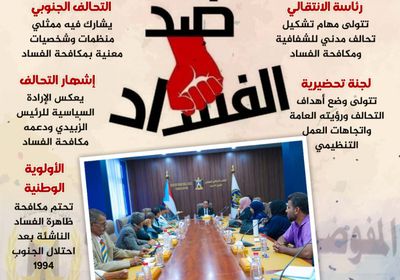 الانتقالي يحشد للقضاء على الفساد (إنفوجراف)