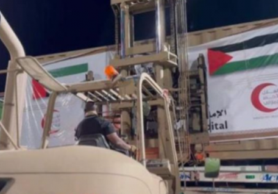 الإمارات تواصل عبور المساعدات الإنسانية والمستشفى الميداني إلى غزة