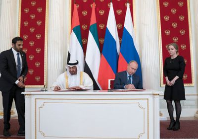 رئيس الإمارات يستقبل الرئيس الروسي في أبوظبي
