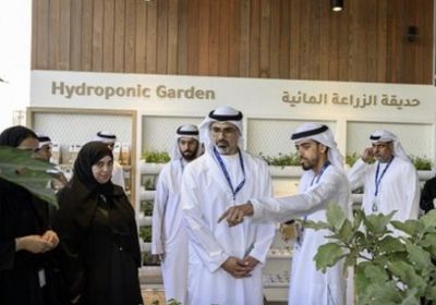 خالد بن زايد يتفقّد أجنحة المنطقة الخضراء في COP28