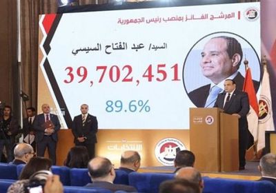 مصر.. السيسي يفوز بولاية رئاسية جديدة بـ89.6% من إجمالي الأصوات