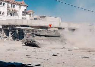 استهداف دبابة إسرائيلية بحي الزيتون بقطاع عزة