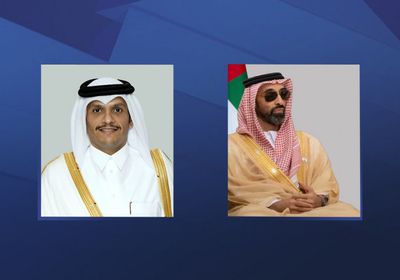 طحنون بن زايد يبحث مع رئيس الوزراء القطري العلاقات الثنائية