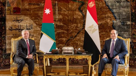 مجدداً.. عاهل الأردن والرئيس المصري يرفضان أي تحرك إسرائيلي لتهجير الفلسطينيين