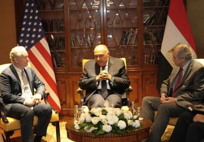 وزير الخارجية المصري يلتقي وفداً من مجلس الشيوخ الأمريكي بالقاهرة