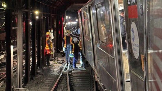 إصابات في تصادم قطارين بنيويورك