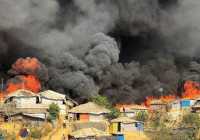 حريق في بنجلادش يشرد نحو 7 آلاف من الروهينجا