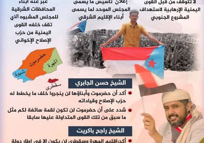 مجلس الإقليم الشرقي.. آخر الصيحات الإخوانية لاستهداف الجنوب (إنفوجراف)