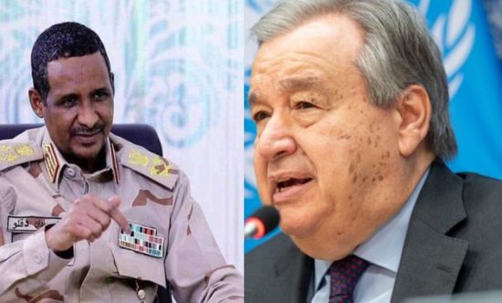 بعد اتصال بين غوتيريش وحميدتي.. السودان يقدم احتجاجًا رسميًا للأمم المتحدة