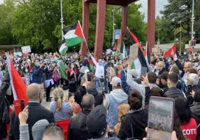 أبناء الجاليات العربية بالنمسا يتظاهرون ضد إسرائيل