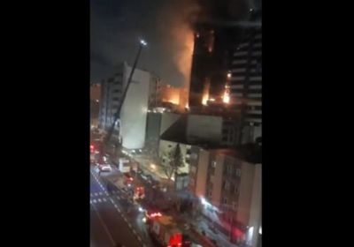 اندلاع حريق هائل في مستشفى غاندي بطهران