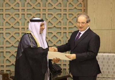 وزير الخارجية السوري يتسلم أوراق اعتماد سفير الإمارات لدى دمشق