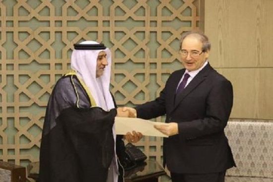 وزير الخارجية السوري يتسلم أوراق اعتماد سفير الإمارات لدى دمشق