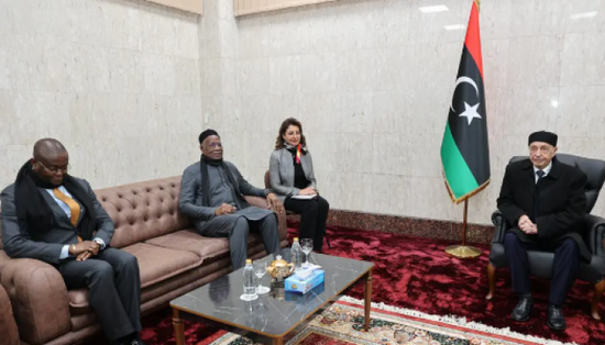 عقيلة صالح يلتقي المبعوث الأممي لدى ليبيا في بنغازي