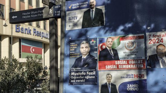علييف يفوز بولاية رئاسية خامسة في أذربيجان