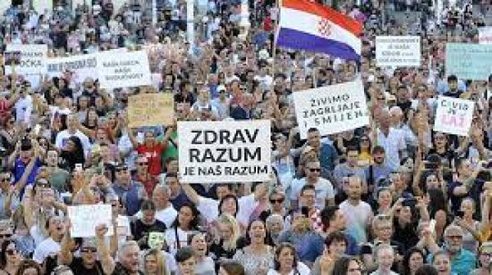 تظاهرة في زغرب احتجاجاً على الحكومة والفساد