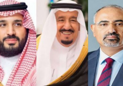 الرئيس الزُبيدي يهنئ ملك السعودية وولي عهده بيوم التأسيس