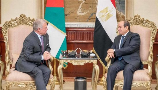 عاهل الأردن يبحث مع الرئيس السيسي آخر التطورات في غزة