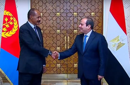 بدء مباحثات رسمية بين الرئيس المصري والإريتري بالقاهرة