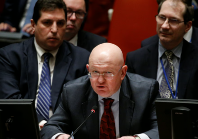 مندوب روسيا بمجلس الأمن يدين ازدواجية المعايير الأمريكية بشأن سوريا وغزة