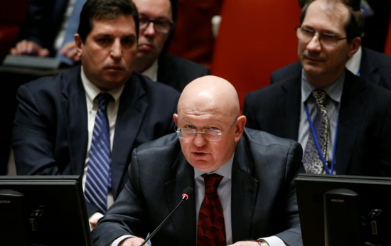 مندوب روسيا بمجلس الأمن يدين ازدواجية المعايير الأمريكية بشأن سوريا وغزة