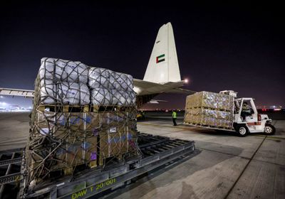 212 طائرة وسفينتان و521 شاحنة.. نقل 21 ألف طن مساعدات إماراتية لأهالي غزة