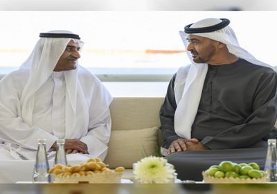 رئيس الإمارات يستقبل حاكم الفجيرة في قصر البطين