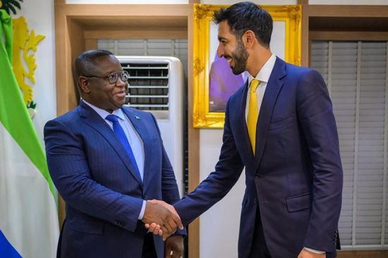 شخبوط بن نهيان يلتقي رئيس سيراليون في العاصمة فريتاون