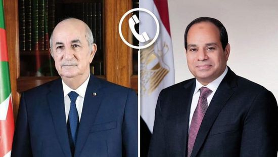 الرئيس المصري ونظيره الجزائري يتبادلان التهنئة بحلول عيد الفطر المبارك