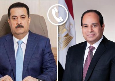 ‎السيسي ورئيس الوزراء العراقي يتبادلان التهنئة بحلول عيد الفطر