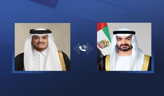 هاتفياً.. رئيس الإمارات وأمير قطر يبحثان التطورات في المنطقة