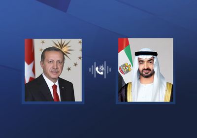 محمد بن زايد يتلقى اتصالاً هاتفياً من الرئيس التركي