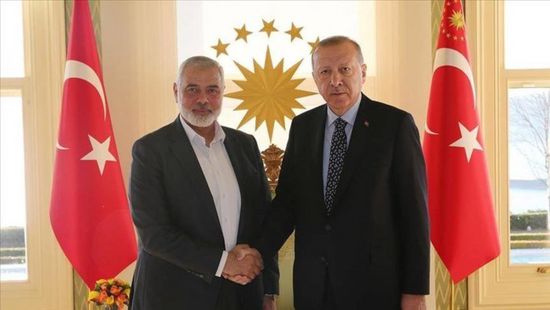 هنية يبحث مع أردوغان النزاع في غزة بتركيا