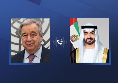 هاتفياً.. رئيس الإمارات يبحث مع غوتيريش التطورات الإقليمية في المنطقة