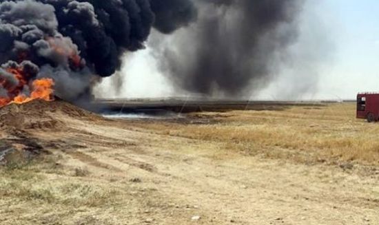 سوريا.. حريق في خط لنقل النفط الخام بريف حمص الشرقي