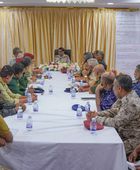 نائب رئيس "الانتقالي" يلتقي أعضاء اللجنة الأمنية في ساحل حضرموت