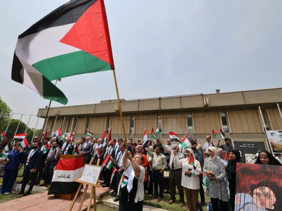وقفة طالبية في بغداد دعماً لغزة واحتجاجات الجامعات الأميركية