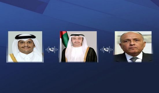 هاتفيا.. وزير الخارجية الإماراتي يبحث مع محمد بن عبدالرحمن وشكري الأوضاع بغزة